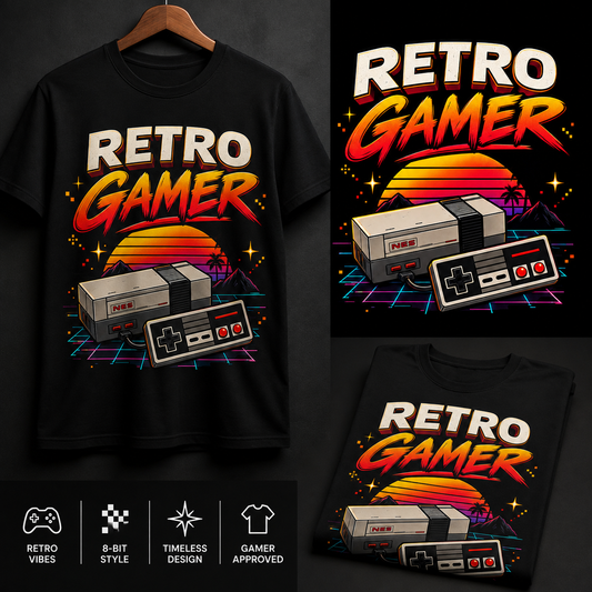 Retro Gamer Graphic Unisex T-Shirt | Clotify